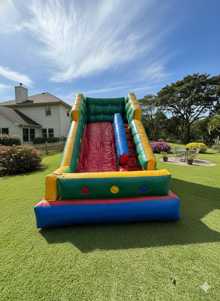 Tobogã Colorex — escorregador inflável médio para eventos no Rio de Janeiro