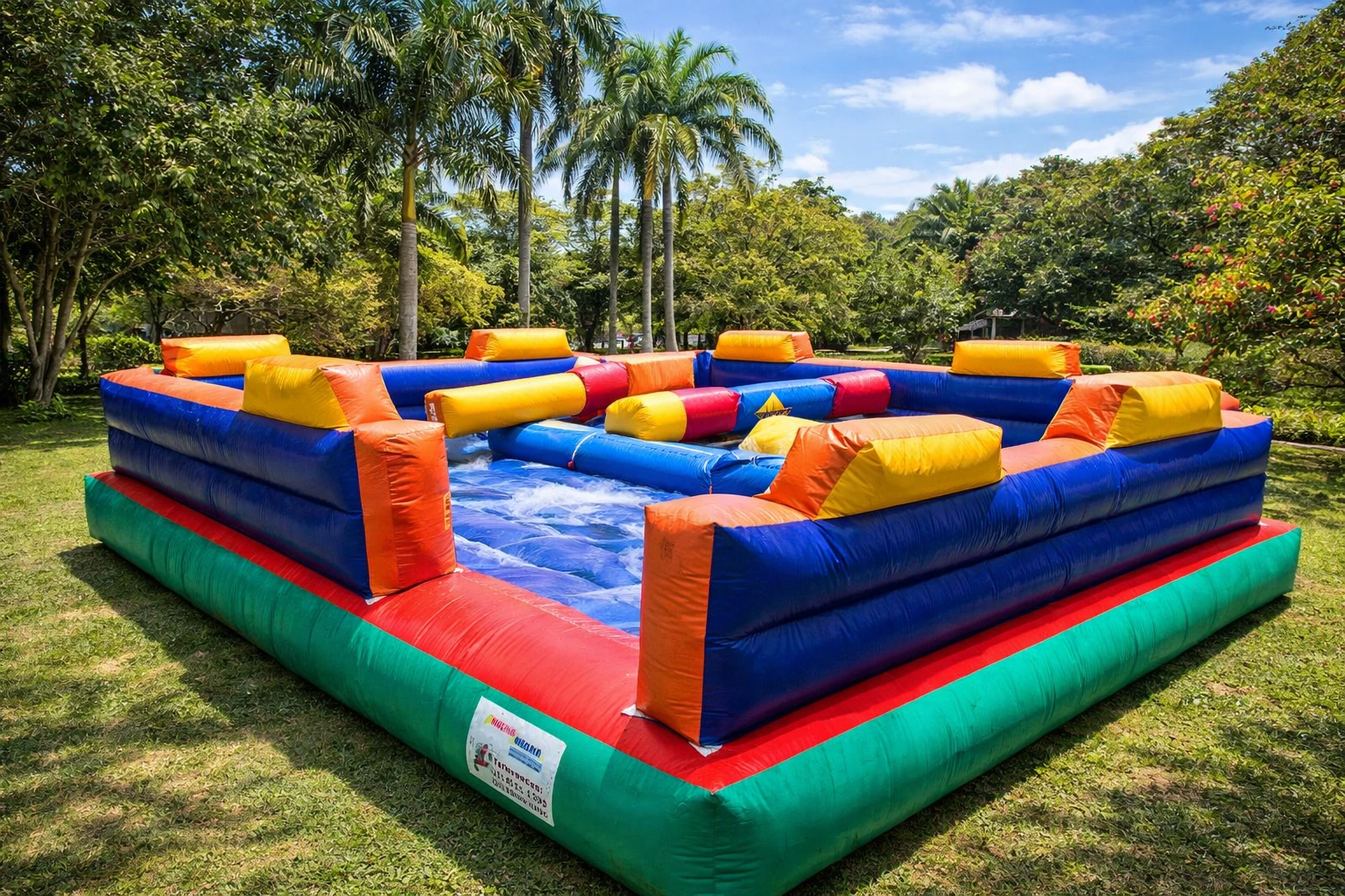 Guerra de Cotonete — brinquedo inflável grande para festas no Rio de Janeiro